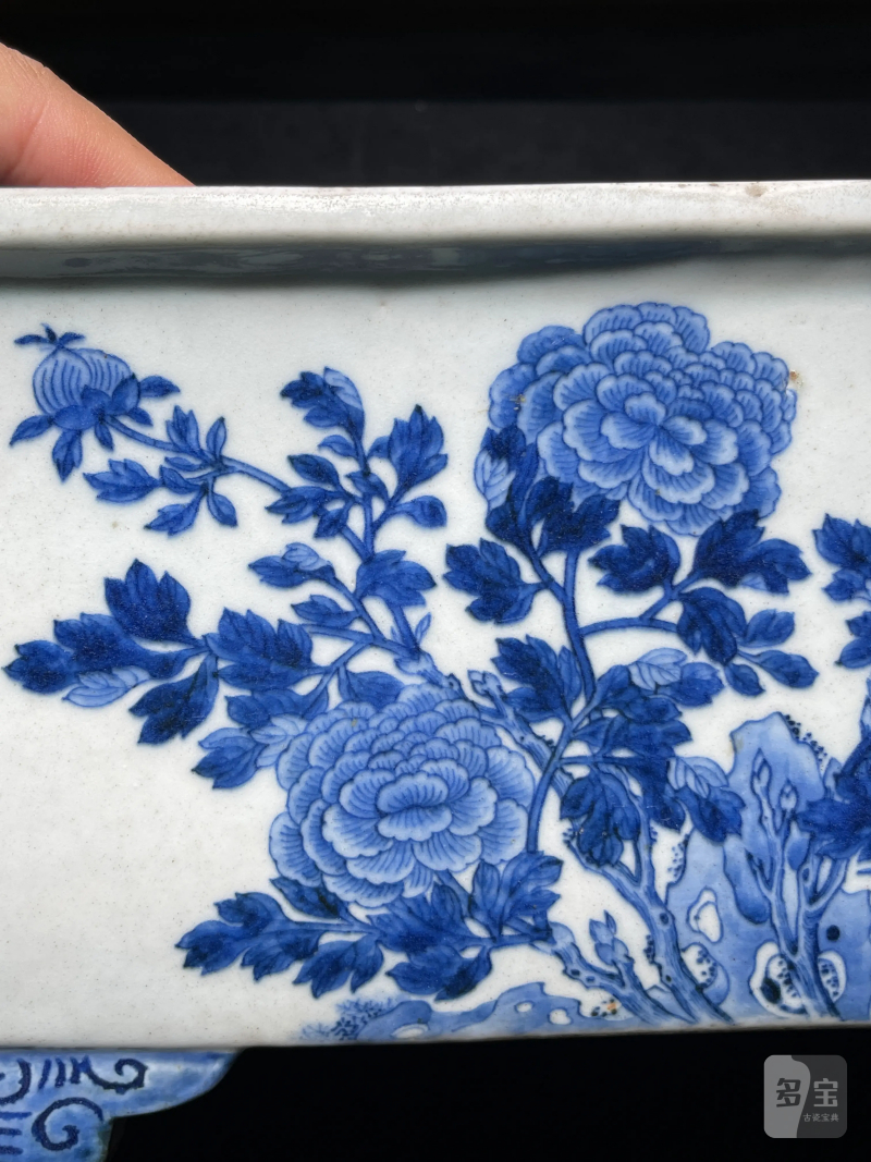 清早期 青花山水纹花盆 - 图6
